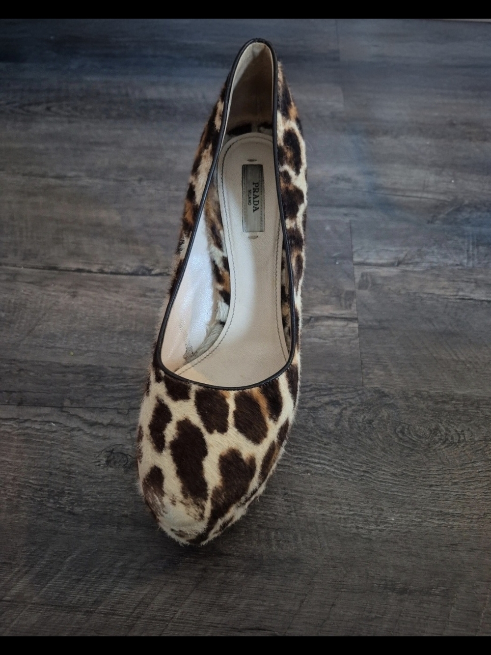 Prada Vintage Leopard Print Platform Stiletto Made In Italy-Size 40. US Size 9.5 - Picture 3 of 11